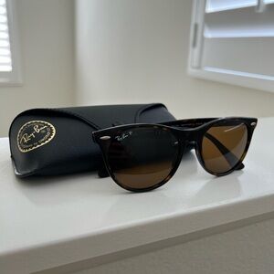 RayBans with case and cleaning cloth